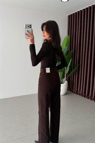 Pansy Acı Kahve Straight Fit Jean