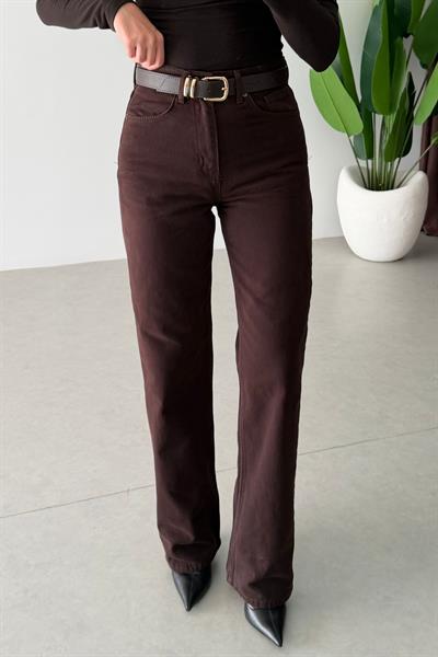 Pansy Acı Kahve Straight Fit Jean