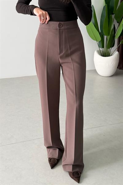 Perla Kahve Palazzo Paça Pantolon