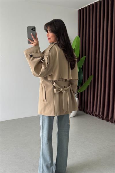 Reena Camel Premium Midi Boy Trençkot