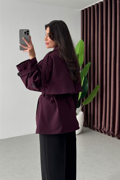 Reena Mürdüm Premium Midi Boy Trençkot