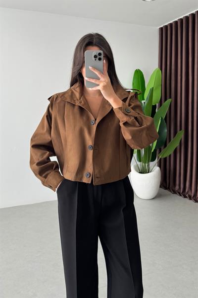Robbie Taba Nubuk Crop Ceket
