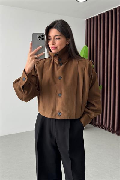 Robbie Taba Nubuk Crop Ceket