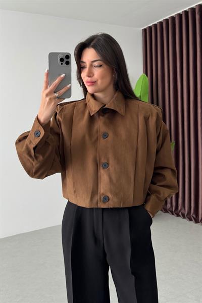 Robbie Taba Nubuk Crop Ceket