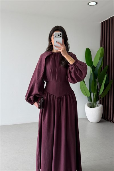 Royo Mürdüm Tasarım Bluz Etek Takım