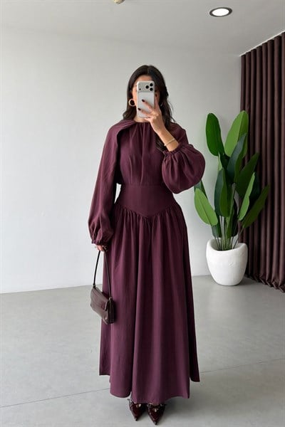 Royo Mürdüm Tasarım Bluz Etek Takım