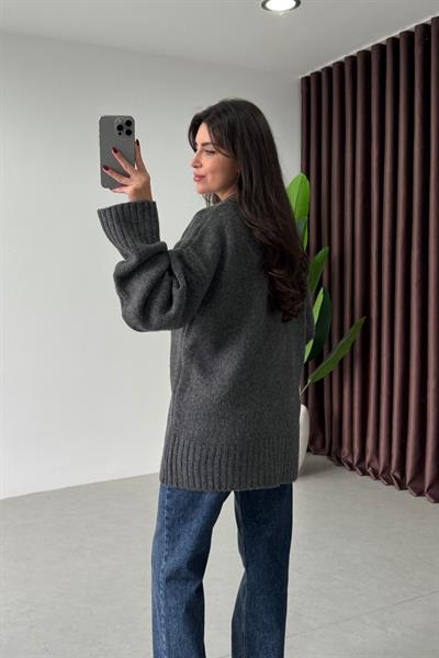 Shona Antrasit Oversize Kazak