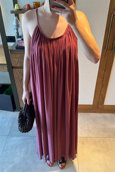 Solea Bordo Askılı Tül Elbise