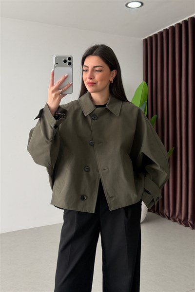 Soul Haki Oversize Ara Boy Trençkot
