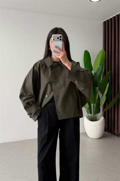 Soul Haki Oversize Ara Boy Trençkot