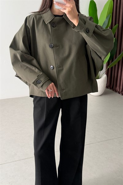 Soul Haki Oversize Ara Boy Trençkot