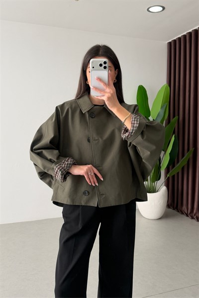 Soul Haki Oversize Ara Boy Trençkot