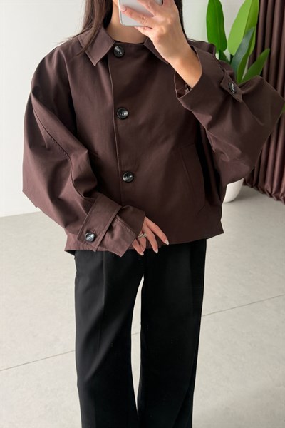 Soul Kahve Oversize Ara Boy Trençkot