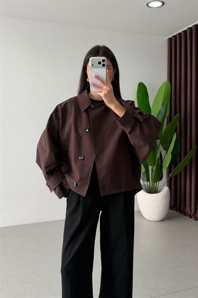 Soul Kahve Oversize Ara Boy Trençkot