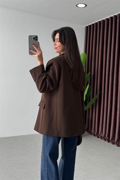 Talia Kahve Oversize Blazer