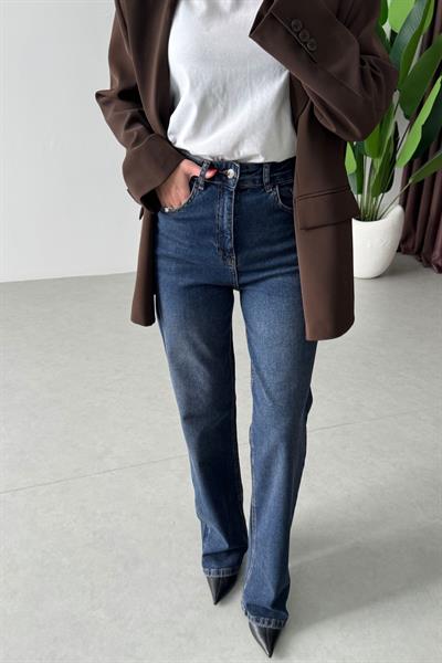 Yakira Koyu Mavi Wide Leg Jean 