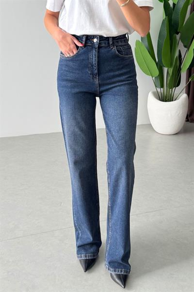 Yakira Koyu Mavi Wide Leg Jean 