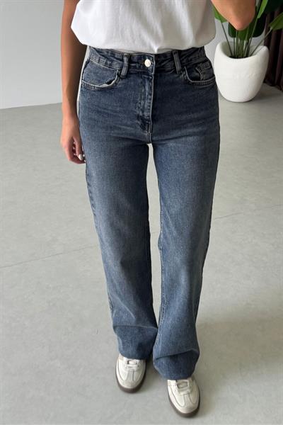 Vena Koyu Lacivert Wide Leg Jean