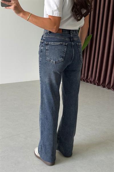 Vena Koyu Lacivert Wide Leg Jean