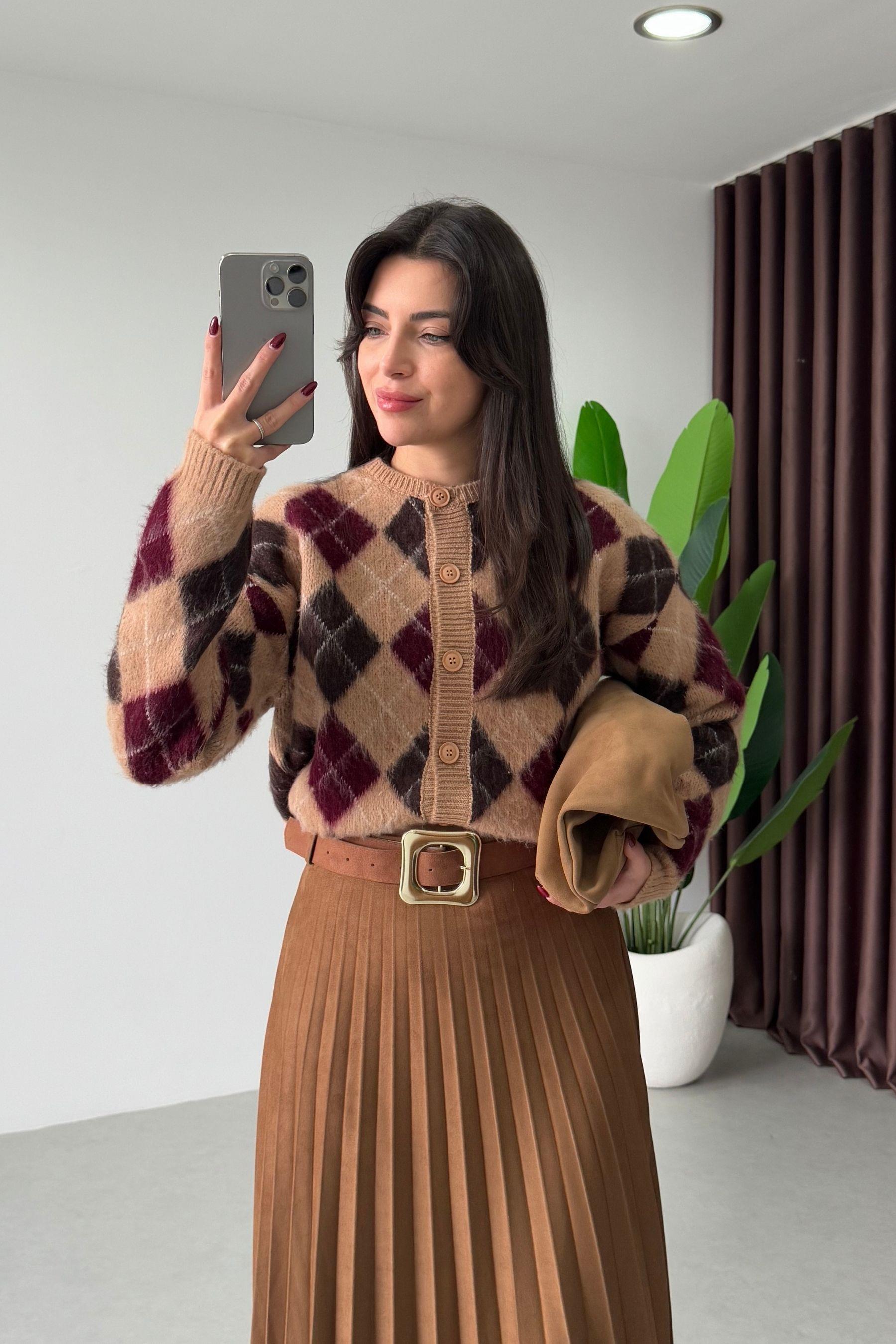 Area Vizon Baklava Desen Hırka