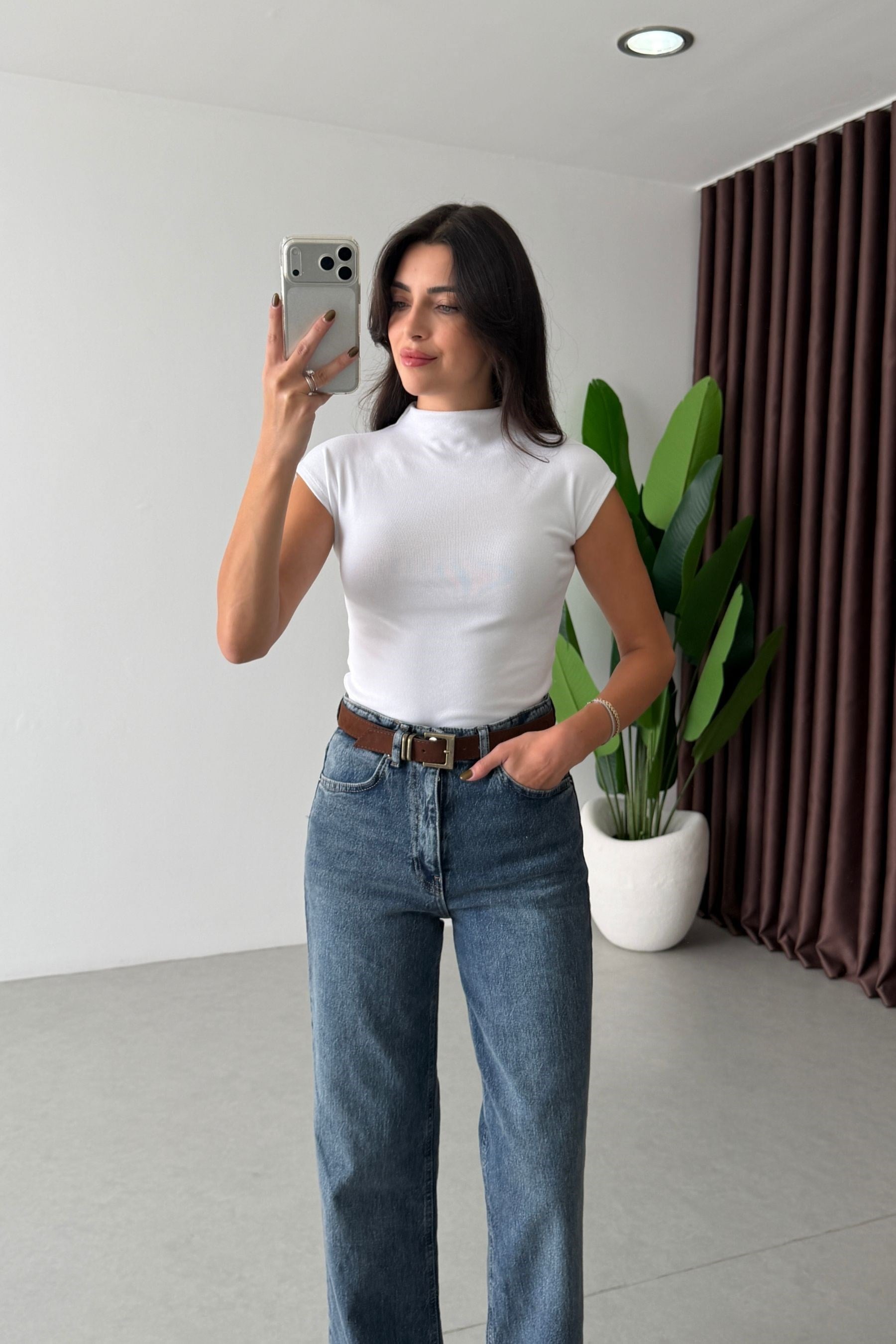 Lucia Ekru T Kol Fitilli Body 