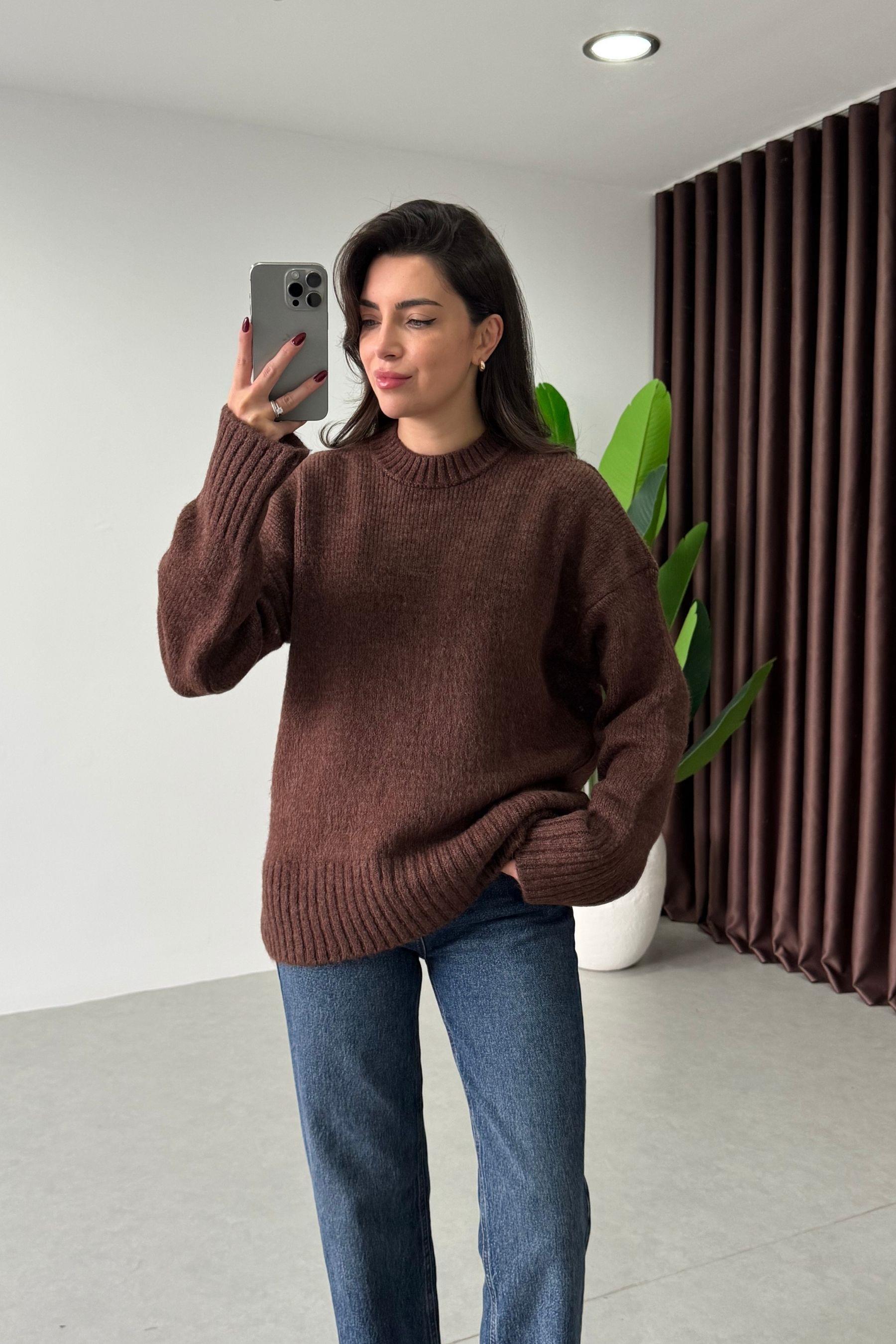 Shona Kahve Oversize Kazak