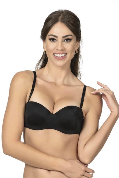 Dikişsiz Ayarlanabilir Askılı Desteksiz Sütyen | Siyah 1110 