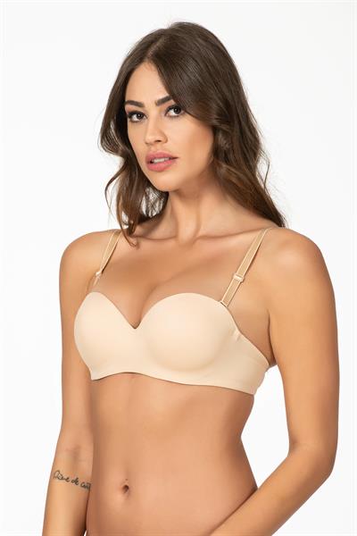 Straplez Dolgulu Sütyen | Ten 1110P