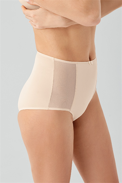 Kadın Tül Detay Yüksel Bel Korseli Bato Külot | Ten 9304