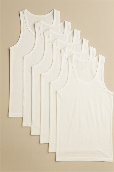 %100 Pamuklu Erkek Atlet – Ekonomik 6lı Paket