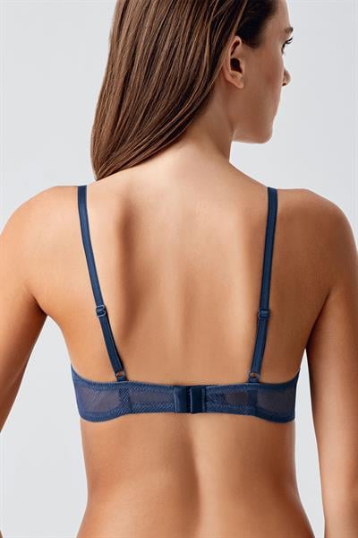 Kadın B Kap Dantelli Desteksiz Sütyen | Antrasit 8410