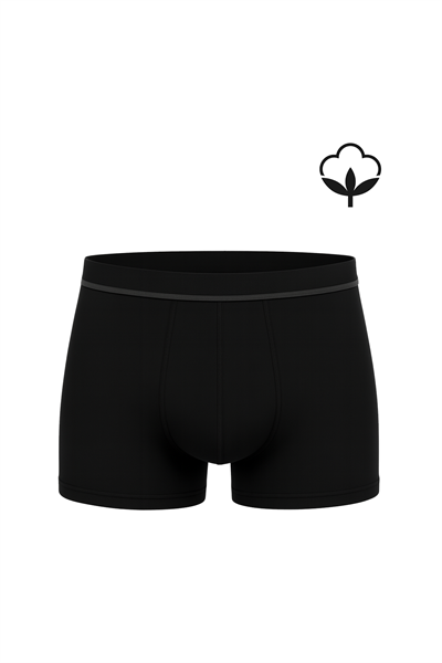 5li Paket Erkek Pamuklu Likralı Esnek Rahat Boxer Şort | Siyah K11226