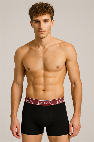 3lü Erkek Jarse Penye Boxer | Siyah 1163580041