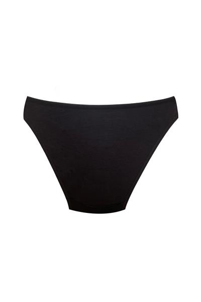 Kadın 3lü Paket Pamuklu Bambu Slip Külot | Siyah 0320