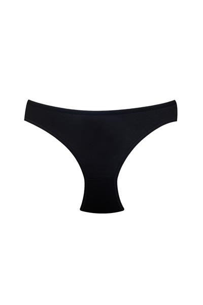 Kadın 3lü Paket Pamuklu Bambu Slip Külot | Siyah 0320