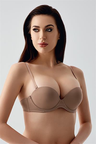Kadın B Kap Çift Destekli Basic Sütyen | Cappuccino 7040