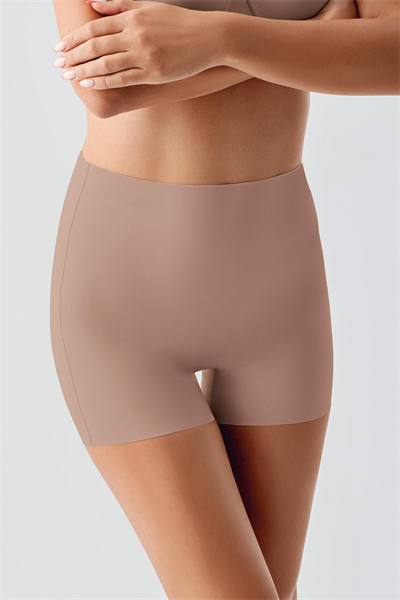 Kadın İz Bırakmayan Lazer Kesim Şort | Cappuccino 9205