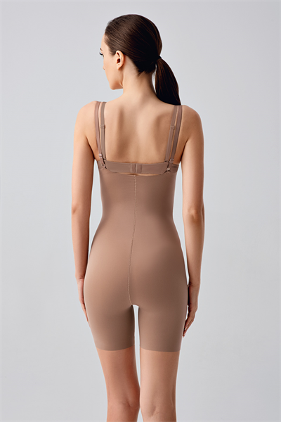 Kadın Toparlayıcı Askılı Şort Korse | Cappuccino 9230-A