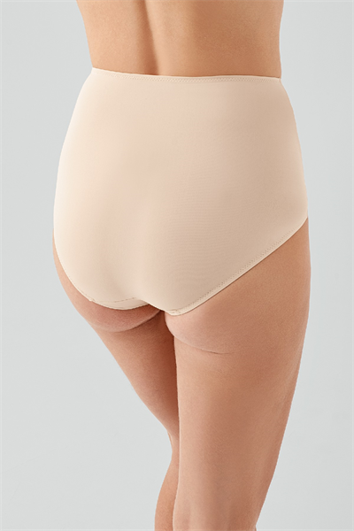 Kadın Tül Detay Yüksel Bel Korseli Bato Külot | Ten 9304