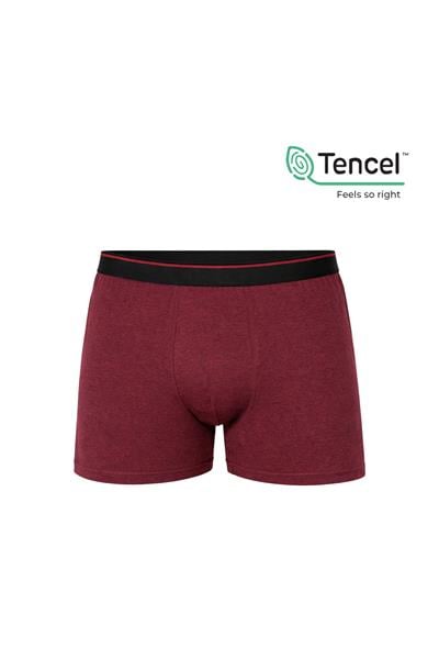 5li Paket Erkek Pamuklu Modal Boxer | Bordo K11256