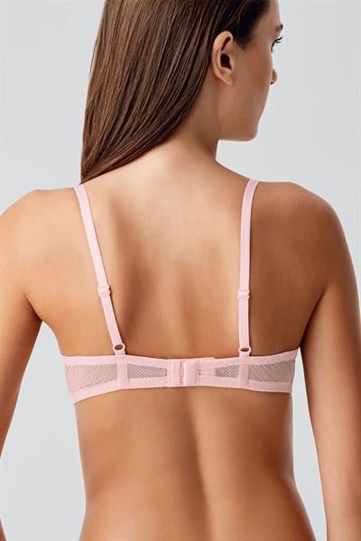 Kadın B Kap Dantelli Desteksiz Sütyen | Pudra 8410