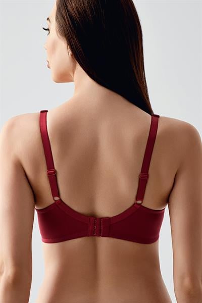 Kadın D Kap Dantelli Toparlayıcı Sütyen | Bordo 6000