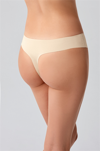 Kadın String Lazer Kesim Slip Külot | Ten 9207