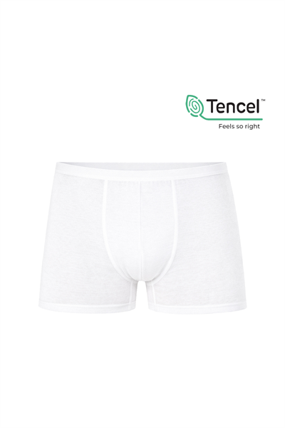 5li Paket Erkek İnce Bel Modal Boxer | Beyaz K11897