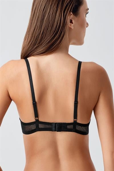 Kadın B Kap Dantelli Desteksiz Sütyen | Siyah 8410