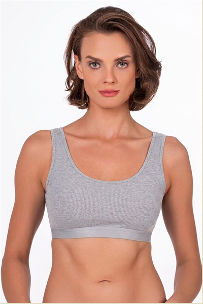 Kadın Kaşkorse Sporcu Sütyen | Gri 5017