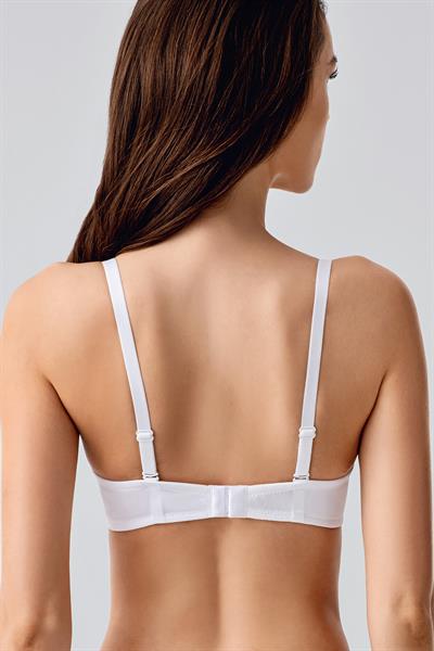 Kadın B Kap Çift Destekli Basic Sütyen | Beyaz 7040