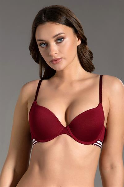 Basic B Cup Cotton Destekli Sütyen | Bordo 5116