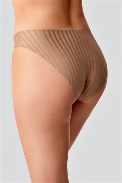 Kadın Seamless Şerit Efektli Slip Külot | Cappuccino 9213