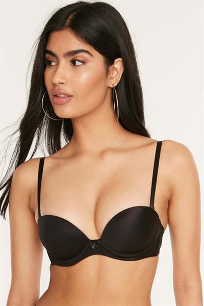 Kadın B Kap Çift Destekli Basic Sütyen | Siyah 7040